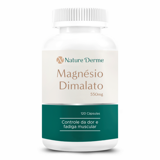 Magnésio Dimalato 550mg - Ossos Saudáveis, Coração Forte, Corpo sem Dor
