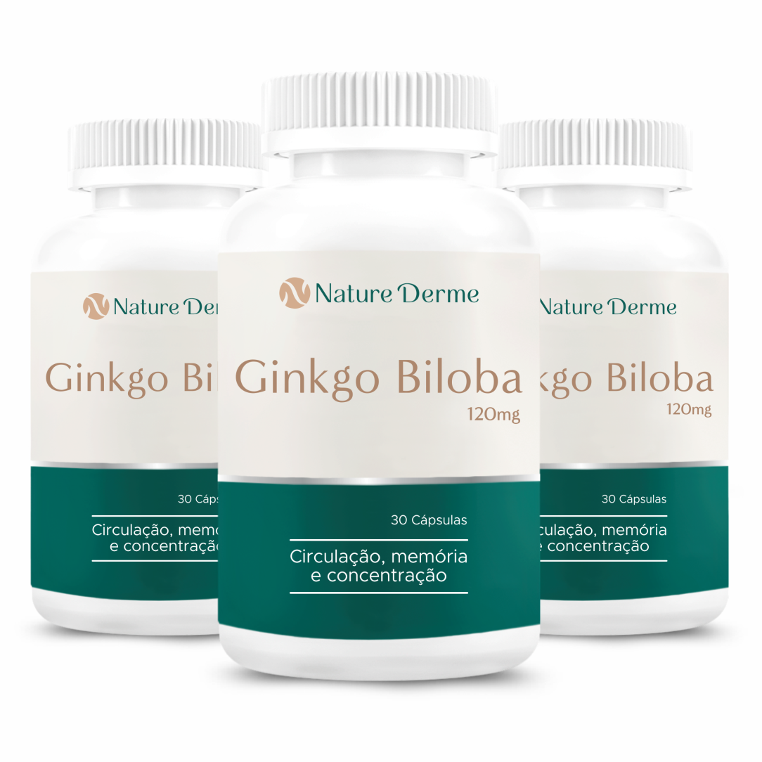 Ginkgo Biloba 120mg - Circulação, Memória e Concentração