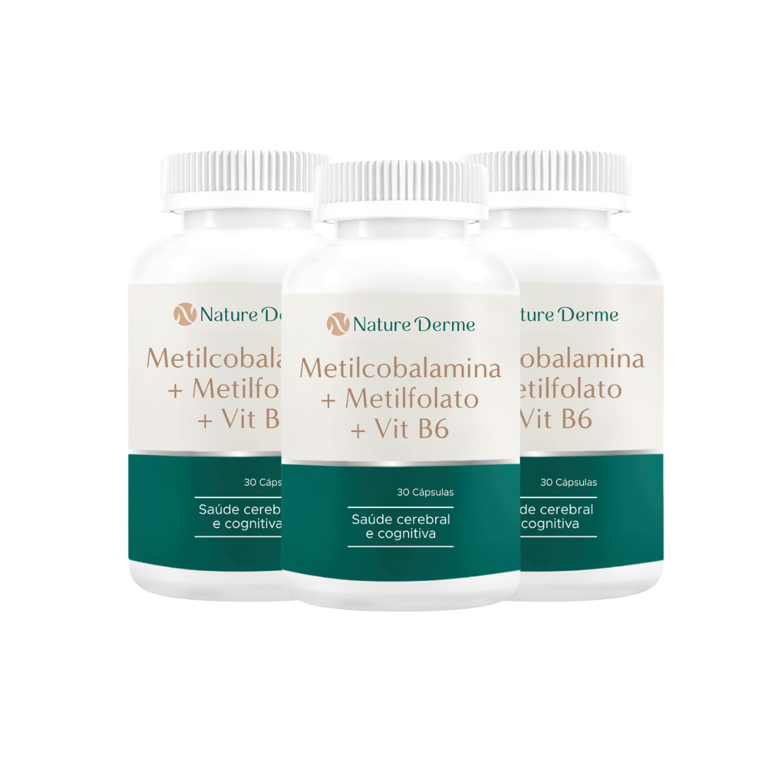 Metilcobalamina + Metilfolato + Vit B6 - Saúde Cerebral