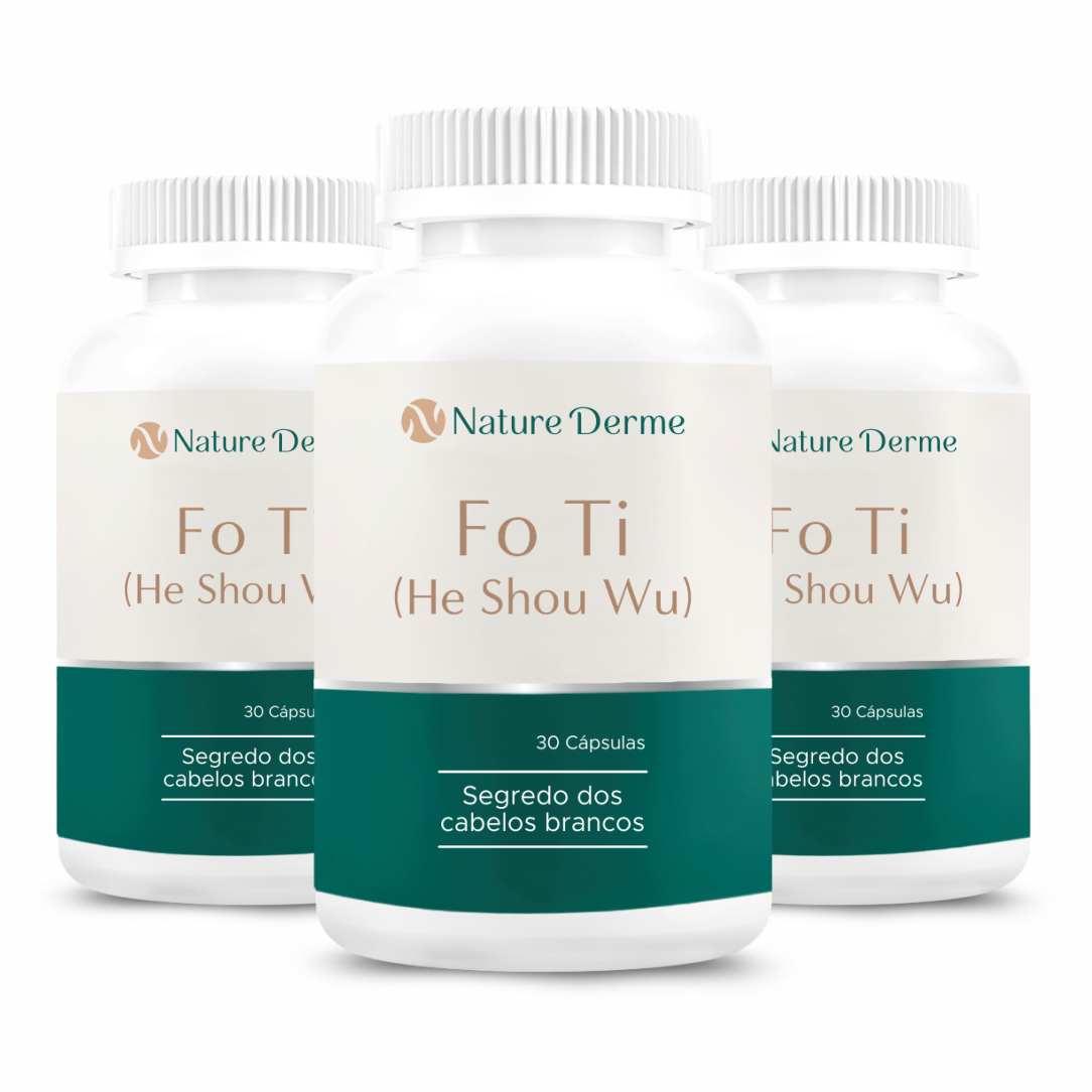 Fo Ti (He Shou Wu) 560mg - Segredo Dos Cabelos e Fios Brancos