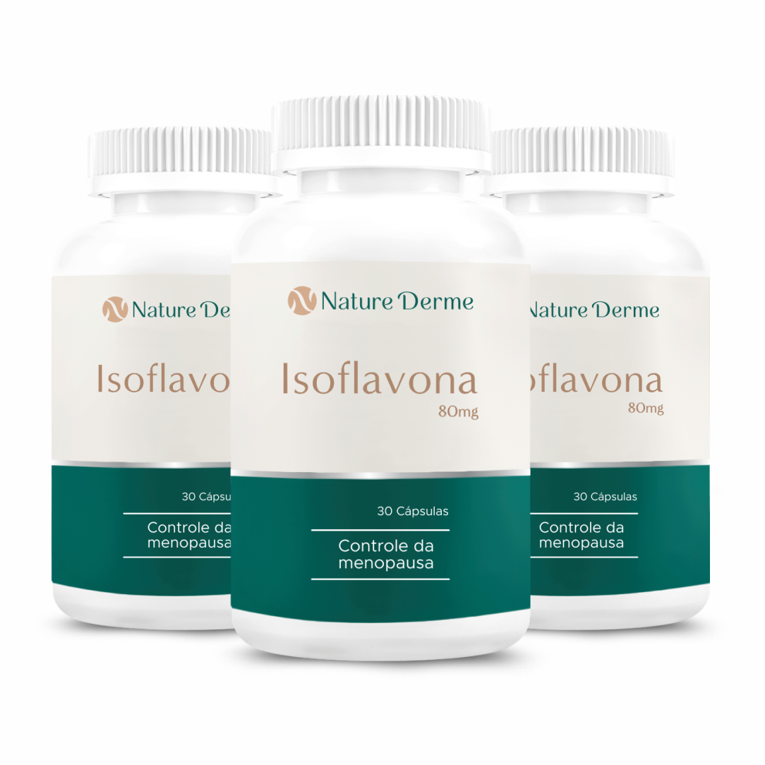 Isoflavona de soja 80mg - Alívio dos Sintomas da Menopausa e TPM