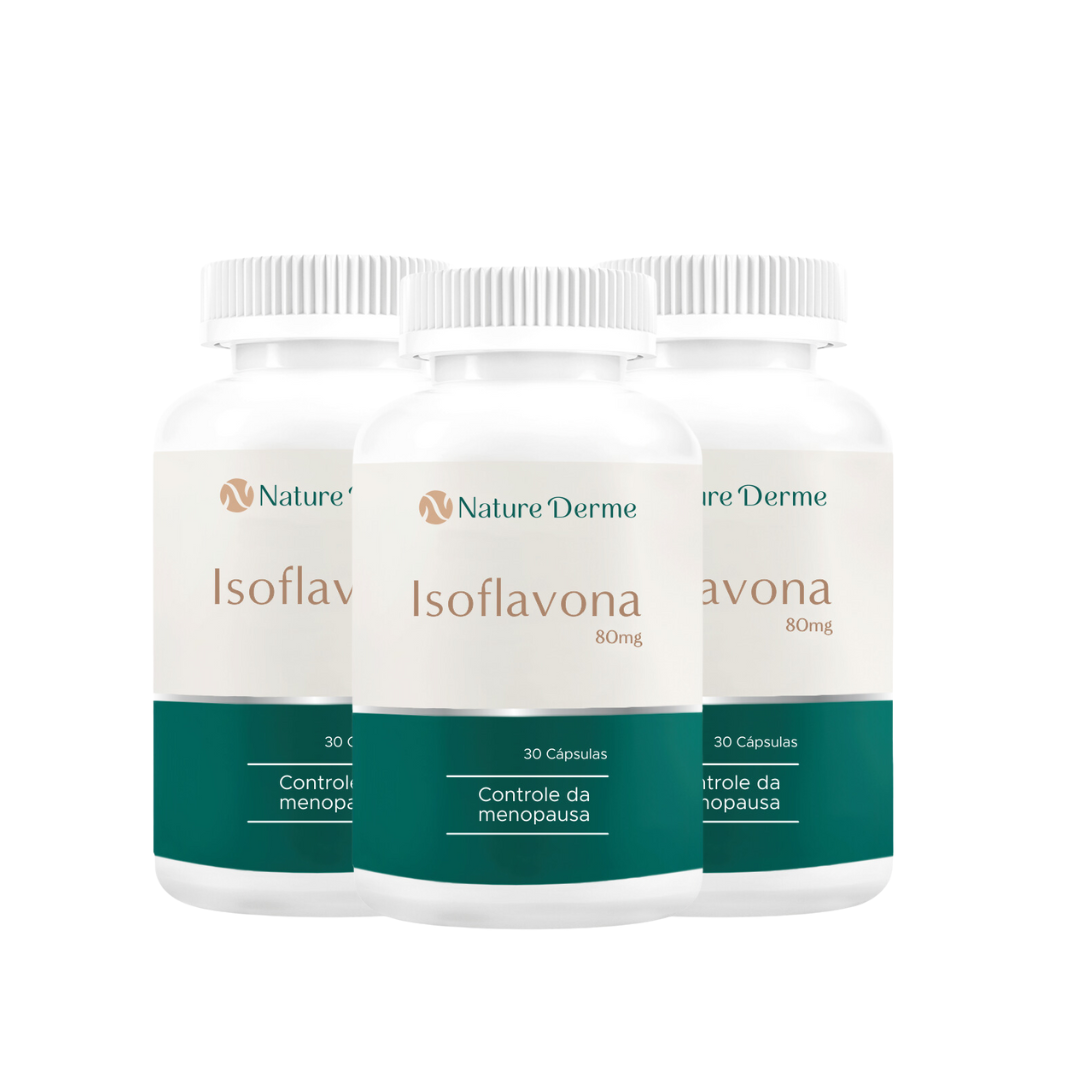 Isoflavona de soja 80mg - Alívio dos Sintomas da Menopausa e TPM ...