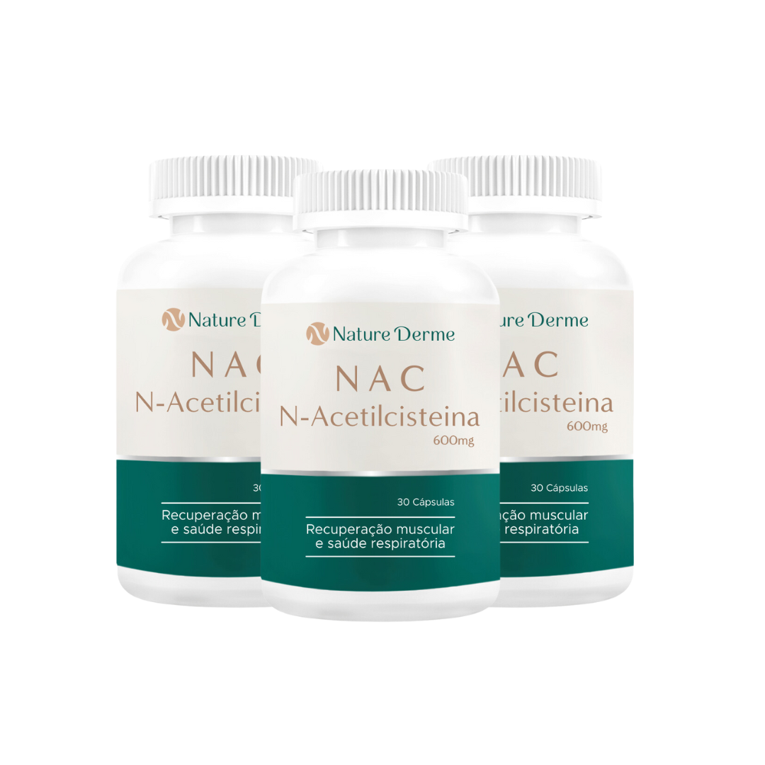 N-Acetilcisteina (NAC)  600 mg - Recuperação Muscular e Saúde Respiratória