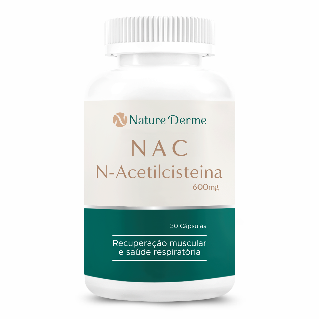 N-Acetilcisteina (NAC)  600 mg - Recuperação Muscular e Saúde Respiratória