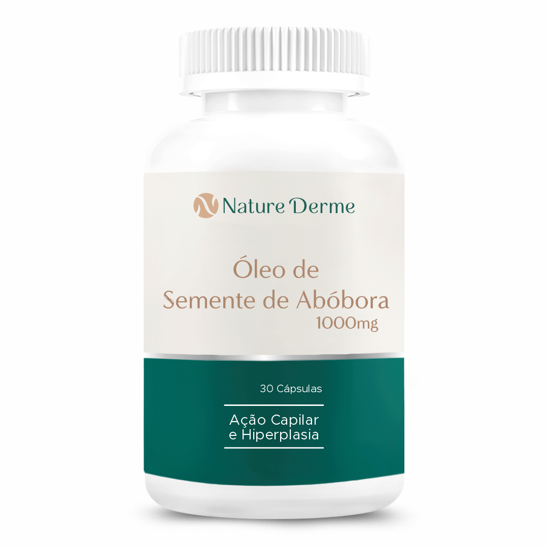 Óleo de Semente Abóbora 1000mg - Ação Capilar e Hiperplasia