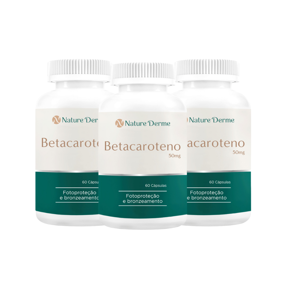 Betacaroteno 50mg - Fotoproteção e Bronzeamento