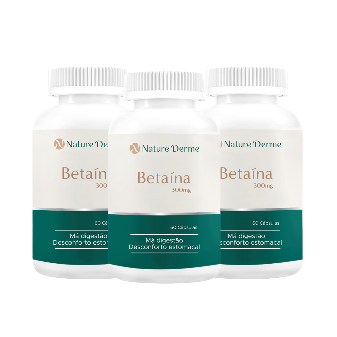 Betaína Cloridrato 300mg - Auxílio na Digestão