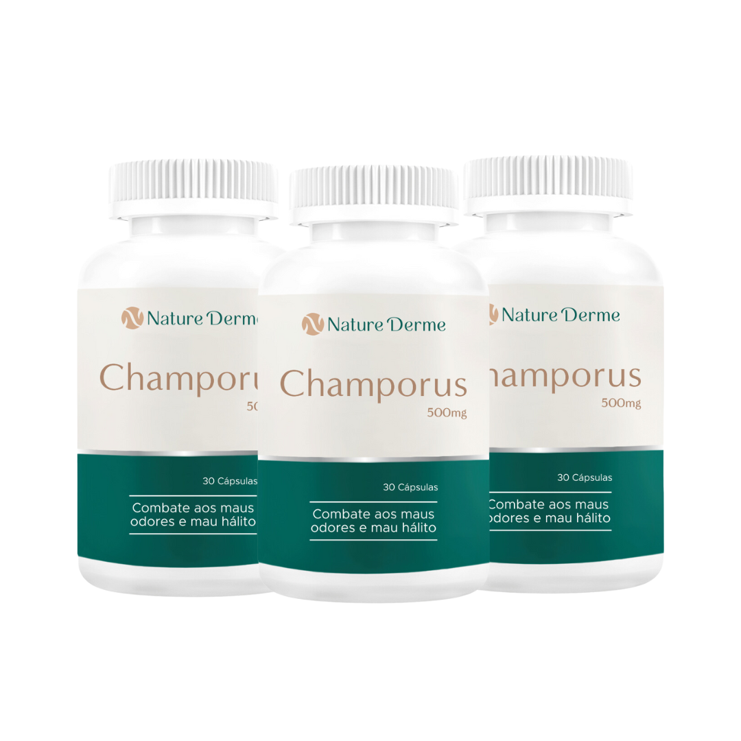 CHAMPORUS® 500mg - Combate Mau Hálito e Sudorese