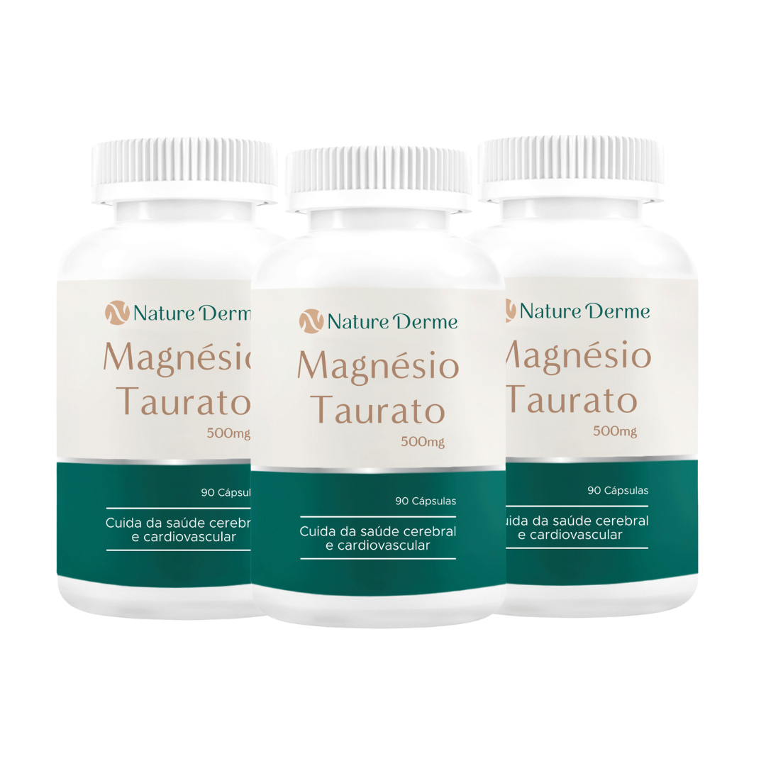 Magnésio Taurato 500mg - Saúde Cardiovascular e Cerebral