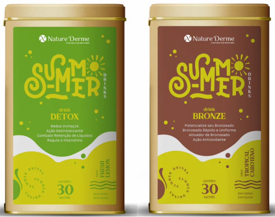 KIT DRINK BRONZE + DETOX - Elimina toxinas e potencializa seu bronzeado