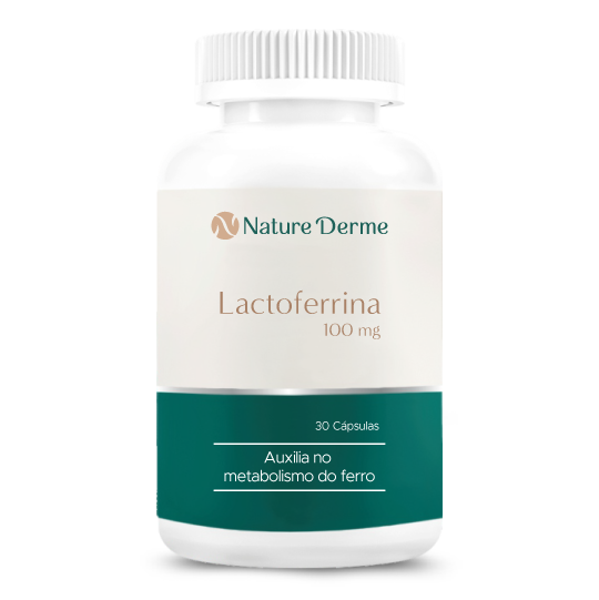 Lactoferrina 100mg - Auxílio no metabolismo do ferro