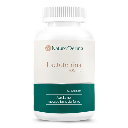 Lactoferrina 100mg - Auxílio no metabolismo do ferro