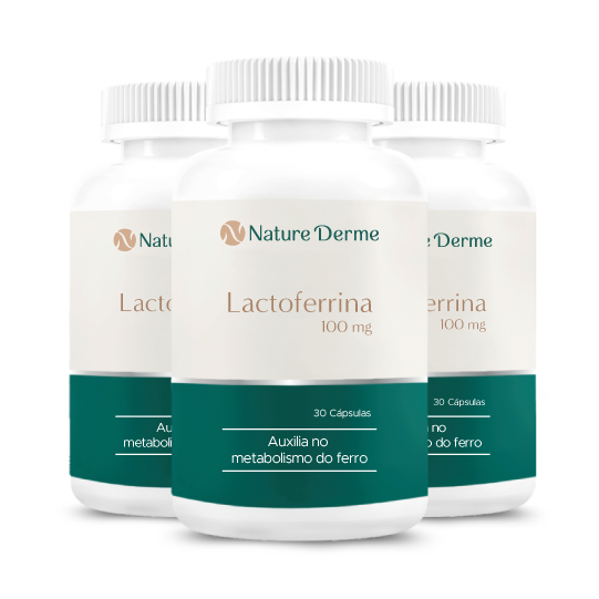 Lactoferrina 100mg - Auxílio no metabolismo do ferro
