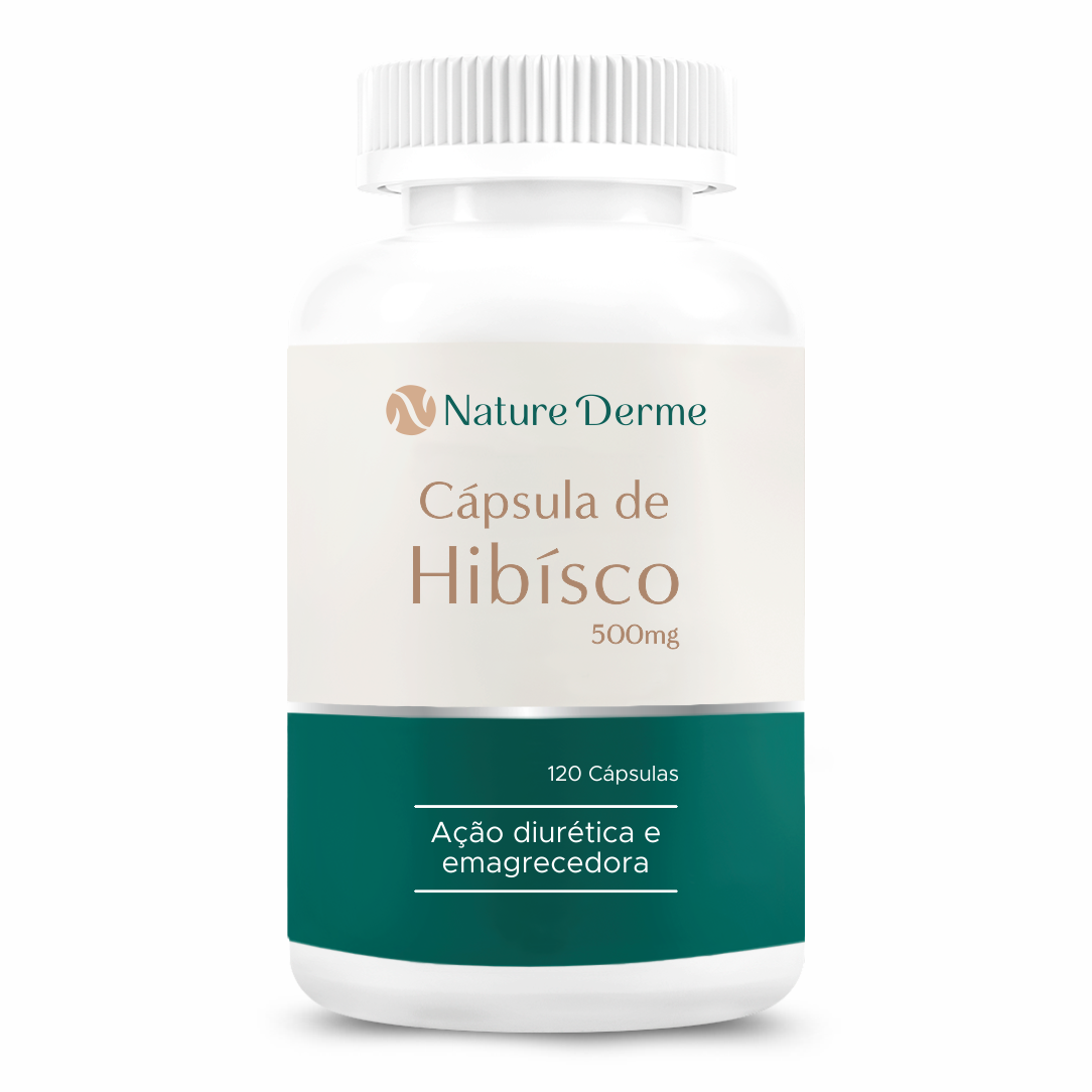 Cápsulas de Hibisco 500mg - Diurético e Digestivo